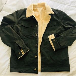 Men’s jacket with “wool-like” inside and collar